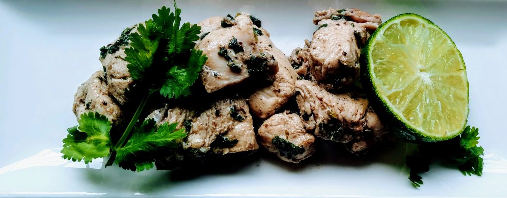 Middle eastern cilantro lemony chicken