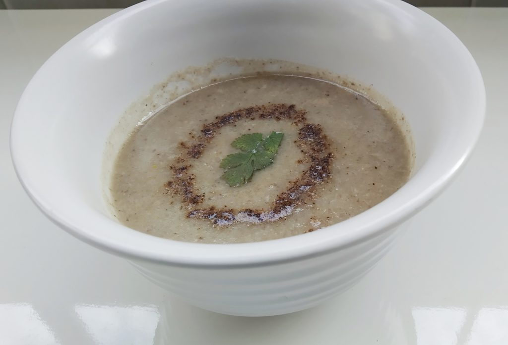 Low fat mushroom potato soup