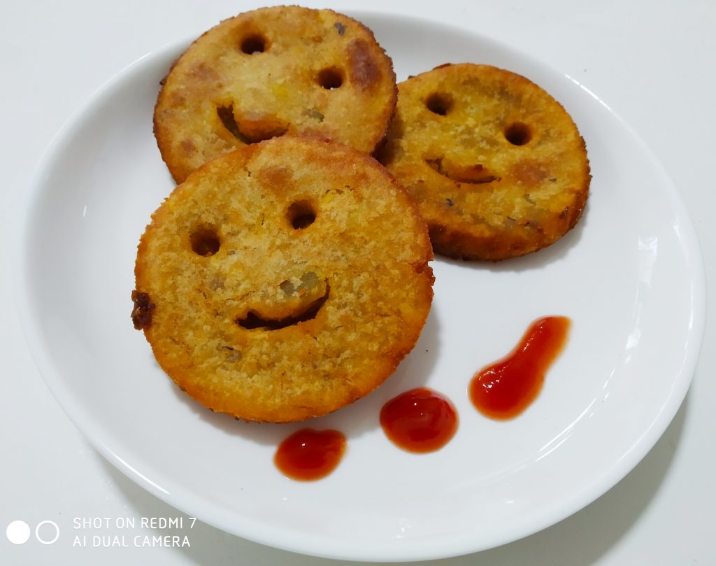 Smiley made with healthy sweet potato