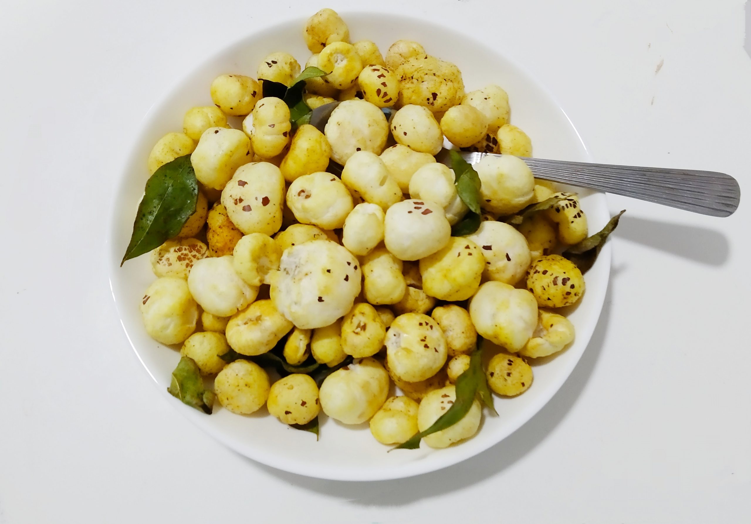 Lotus seed snack recipe with simple masala