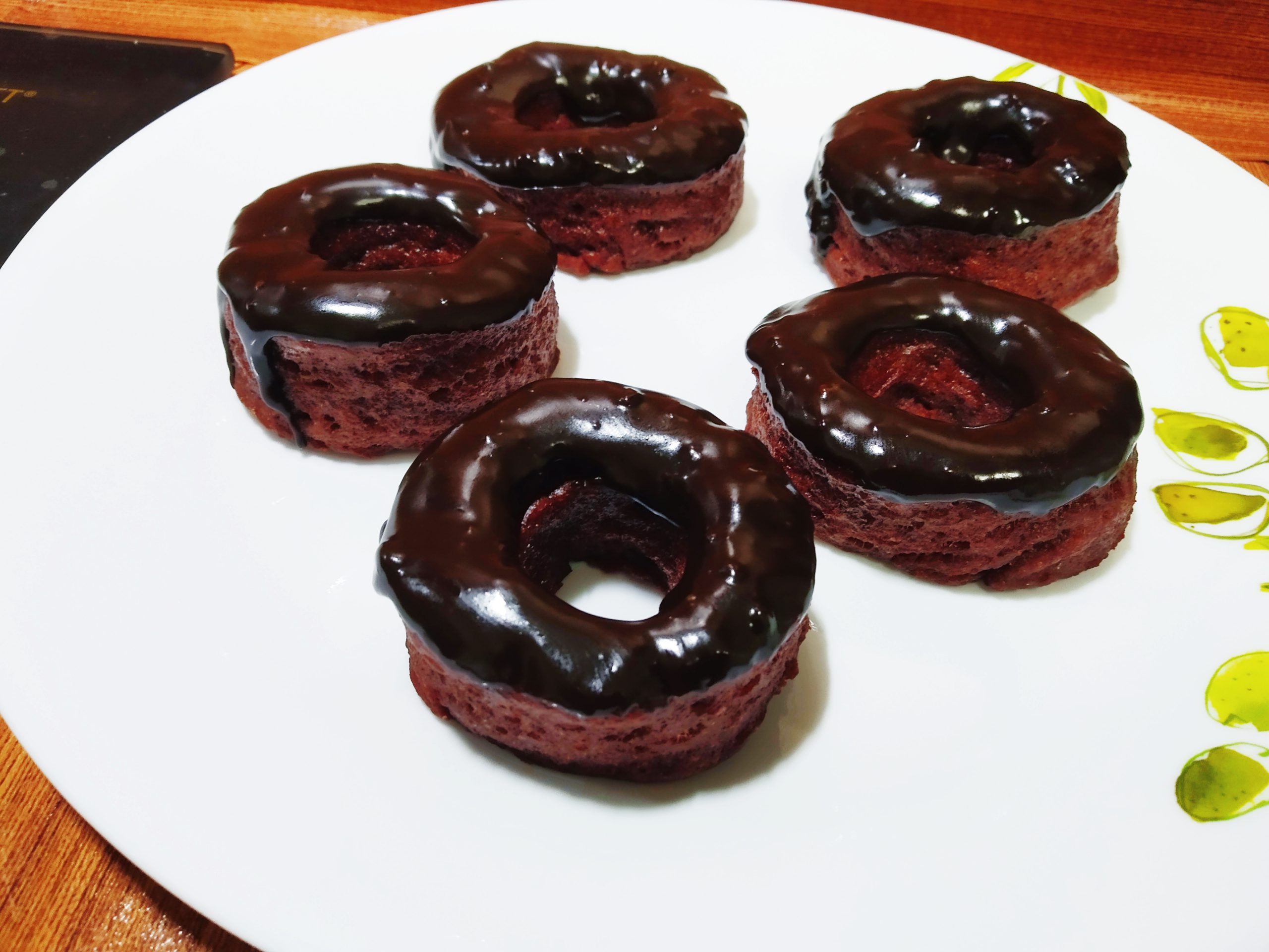Whole wheat red velvet donut
