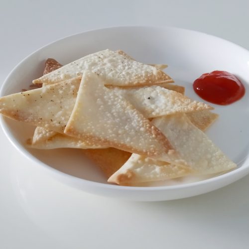 Crispy Baked Wonton Chips